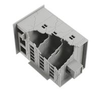 NOLITOY Maquette de Bâtiment Facile à Assembler Miniature Endommagé en Plastique 1:144 Design Ravagé Unique pour Dioramas et Paysages Ferroviaires Réalistes