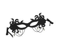 NOLITOY Masque de Sorcière Medusa en Tissu Confortable Demi-Masque de Cosplay Halloween pour Femmes Accessoire de Fête et Bal Masqué 1 Pièce Carnaval et Soirée Costumée