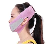 NOLITOY Masque Liftant Visage Fin Petite Taille Bande Amincissante Double Menton Rose pour Femmes Soutien Peau Nuit Ajustable