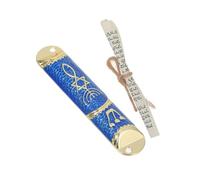 NOLITOY Mezouza en avec Parchemin Plaque de Mezouza Classique Décoration Religieuse Juive Installation Facile Traditionnel Protection Spirituelle Maison