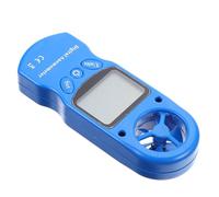 NOLITOY Mini Anémomètre Numérique Portable sans Batterie Hygrothermographe Compact en Plastique Bleu Mesure Précise Vitesse du Vent L’Humidité pour Usage Industriel et Domestique