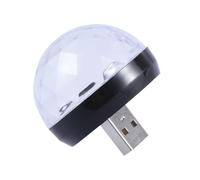 NOLITOY Mini Boule Disco LED USB Portable avec Capteur Vocal Lumière Rotative pour Fête Dj et Bar Petite Lampe de Scène USB Facile à Utiliser Noire