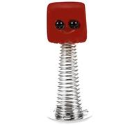 NOLITOY Mini Décoration Voiture en Cristal Rouge Jaspe Ornement Tête Branlante à Ressort Petite Figurine Décorative Bureau Accessoire Original et Amusant pour Tableau de Bord