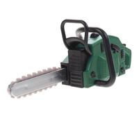 NOLITOY Mini Tronçonneuse Décorative Verte en PVC Robuste Accessoire Miniature pour Maison de Poupée Outil de Jardinage Décoratif Portable Modèle de Décoration D’Aménagement Extérieur