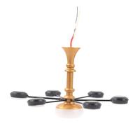 NOLITOY Miniature Chandelier Lampe Suspendue Décor Maison Poupée Éclairage Blanc Froid Or et Noir Accessoire Micro Paysage pour Salon Salle à Manger