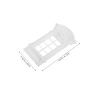 NOLITOY Miniature Dollhouse Window Frame Plastic with Roman Columns and Badges Elegant European Style for DIY Crafts and Micro Scale Home Decor