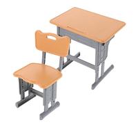 NOLITOY Miniature Study Dollhouse Furniture Compact Study Table for Childrens Playroom and Dollhouse Accessories