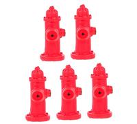 NOLITOY Modèle de Panneau de Signalisation Routière Imité pour Garçon et Filles 5 Pièces Accessoires de Micro- DIY Décoration Réaliste Jouets Cognitifs Bouche d'Incendie en Résine