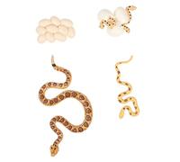 NOLITOY Modèle de Simulation de Serpent à Sonnette Éducatif 4 Pièces pour Garçon et Jouet Cognitif Cycle de Matériau pour L'Éducation aux Sciences Naturelles