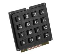 NOLITOY Module Clavier Matriciel Industriel à 16 Touches en Plastique Noir Interrupteurs Tactiles, Haute Fiabilité pour Environnements Industriels