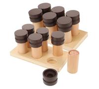 NOLITOY Montessori Bois Jeu Sensoriel Apprentissage Bouteille Olfactive pour Garçon Fille Stimulation Sensorielle Motricité Fine Jeu Éducatif Garçon Fille