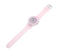 NOLITOY Montre Garçon Fille Dessin Animé Licorne Bracelet Silicone Ajustable Montre Analogique Éducative pour Garçons et Filles Lumineuse Rose