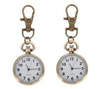 NOLITOY Montres de Poche Infirmière à Chiffres Romains Vintage en Métal Suspendues, Montre Gousset Pratique pour Femmes Infirmières, Usage Professionnel Examen Hôpital, Lot de 2