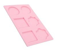 NOLITOY Moule à Cire en Silicone Rectangulaire Couleur Rose pour Fabrication de Sceau de Cire Réutilisable Artisanat Fin, pour Invitations et Papeterie