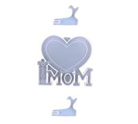 NOLITOY Moule en Silicone Transparent pour Cadre Photo de Cœur 3 Pièces Moule DIY Artisanal pour Fête des Mères Présent Fait Main