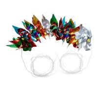 NOLITOY Moulin à Vent Effaroucheur Rotatif Réfléchissant pour Extérieur Corde Décorative Collision pour Protection des Oiseaux Jardins et Voies Ferrées de Multicolores