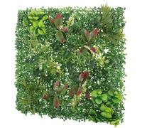 NOLITOY Mur Végétal Artificiel Haie Verte Synthétique Décorative Résistante UV pour Intérieur et Extérieur Toile de Fond Végétale pour Balcon Salon et Boutique Plante Artificielle