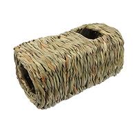 NOLITOY Nid de Hamster en Paille Tressée Naturel Tunnel Multi-entrée, D’Exploration pour Petits Animaux, Cachette Confortable pour Hamster Nain, Cochon D’Inde et Rongeurs, Accessoire