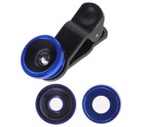 NOLITOY Objectif Téléphone Portable Clip Lentille Macro Super Grand Angle et Fish Eye Alliage Bleu Compatible X Facile à Installer et Étanche