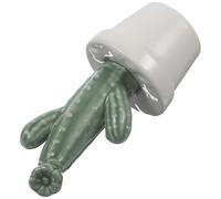 NOLITOY Ornement Cactus Artificiel en Céramique Vert Plante Artificielle Bonsaï Décorative pour Intérieur Décoration Végétale Réaliste pour Bureau Salon ou Chambre Présent Raffiné et