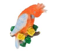NOLITOY Ornement Jardin Résine Perroquet Coloré Décoratif pour Maison et Extérieur Figurine Pastorale Stable pour Étagère Balcon Cadeau Original Noël et Anniversaire