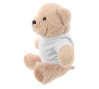 NOLITOY Ours en Peluche Petit 22 Cm en Peluche Douce avec T-Shirt Blanc Vierge à Personnaliser, DIY Sublimation pour Garçon et Filles, né et Présents Fête Prénatale