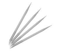 NOLITOY Outils De Manucure En Acier Inoxydable 4 Pièces Taille Standard Repousse-cuticules Double Tête Nettoyeur Pour Ongles Usage Professionnel Et Domestique Soin Des Ongles