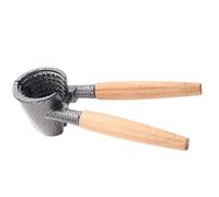 NOLITOY Ouvre-Noix Multifonction en Alliage d'Aluminium et Manche en Bois Foncé Casse-Châtaignes Robuste avec Poignée en Bois Sombre Outil Pratique pour Ouvrir Noix et Châtaignes sans