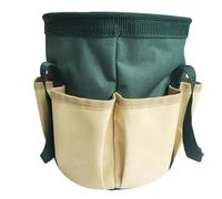 NOLITOY Panier de Rangement Pliable en Tissu Oxford Plusieurs Poches, Grosse Capacité, Structure Rigide et Corde Épaisse pour Accessoires de Jardinage et Outils à Main