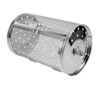 NOLITOY Panier Rotatif en Acier Résistant pour Grill et Four Cage de Rôtisserie avec Porte Mobile et Accessoire Polyvalent Anticorrosion pour Barbecue et Cuisson de Noix