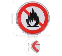 NOLITOY Panneau de Sécurité Extérieur en Aluminium pour Forêt Été Haute Visibilité, Panneau « Feux de Camp Interdits » Prévention Incendie pour Camping et Espaces Naturels