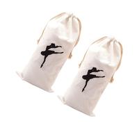 NOLITOY Paquet à Chaussures de Danse Classique en Peluche Cordon de Serrage, Lot de 2 Paquet pour Rangement de Pointes de Ballet, pour Cours de Danse et Voyage