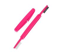 NOLITOY Peigne à Cils Multifonction Pliable 2 Pièces Manche Plastique Taille Ergonomique Brosse Double Embout Maquillage Sourcils et Cils pour Usage Quotidien Couleur Aléatoire