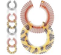 NOLITOY Peigne à Ressort Extensible Pour Cheveux Naturels, Lot De 10, Taille Unique, Plastique Souple Flexible, Femmes, Maintien Des Cheveux Lors Du Maquillage, Bain Et Visage, Couleur Aléatoire