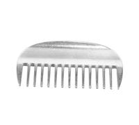 NOLITOY Peigne Démêloir Aluminium Portable pour Animaux Large Denture pour Chiens et Outil de Toilettage pour Poils Longs et Courts Finition Argentée
