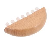NOLITOY Peigne en Bois Naturel de Massage à Dents Larges, Mini Format, Léger et Antistatique, pour Soin du Cuir Chevelu, Usage Maison et Voyage, Outil Démêlant et Relaxant pour Cheveux, 7 Dents