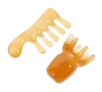 NOLITOY Peigne Massage Cranien Cheveux en Résine et Cire D'abeille, Lot de 2pcs Texture Douce et Épaisseur Adaptée pour Soin du Cuir Chevelu