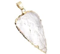 NOLITOY Pendentif Mini Forme Flèche en Agate Naturelle avec Anneau Suspendu Accessoire Blanc Élégant pour Bijoux DIY pour Collier de Pierres Naturelles