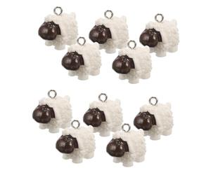 NOLITOY Pendentifs Breloques Mouton en Résine DIY 10 Pièces pour Création Bijoux Garçon et Filles Couleur Vive Loisirs Créatifs Noël Présents Artisanat