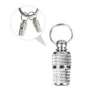 NOLITOY Pendentifs Capsules Décoration de Cou Pratique et Solide en Laiton Argenté Lot de 6 Médailles D'identification Anti-perte pour Collier Chien et Chat
