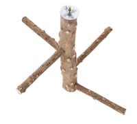 NOLITOY Perchoir Bois Naturel pour Perroquets Support Multi-Usage à La Cage Jouet à Mâcher Sécurisé Et Station Exercice pour Petits Oiseaux