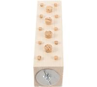 NOLITOY Perchoir Jouet à Mâcher pour Oiseaux en Bois Beige Améliore L'intelligence et Réduit la Solitude, Accessoire Naturel pour Perroquet pour Cage d'oiseaux