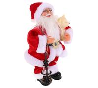 NOLITOY Père Noël Électrique Danseur Musical avec Ventre Mobile Peluche de Noël Compact pour Décoration Festive Garçon Fille et Bureau