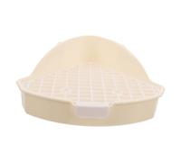 NOLITOY Pet Urinal Potty Triangular Corner Litter Box for Small Animals Plastic Hamster Bunny Toilet with Detachable Grids Easy to Clean Space-Saving Design