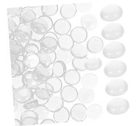 NOLITOY Pierres en Verre Transparent 16-19 Mm pour Aquarium Et Foyer, Galets Décoratifs 1 Kg, Cailloux Résistants pour Décoration De Bassin Et Brasero
