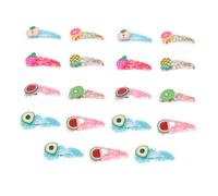 NOLITOY Pinces à Cheveux Garçon et Filles 19 Pièces Fruits Colorés Transparents Motifs Sables Mouvants Accessoires Coiffure Filles Usage Quotidien