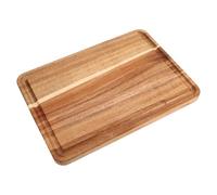 NOLITOY Planche à Découper Cuisine, Planche à Découper de Chef en Bois Marron avec Rigole à Jus, Antidérapante, pour Fruits et Fromage, Chefs et Familles, Maison et Restaurant