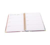 NOLITOY Planner Spiral Carnet Hebdomadaire pour Étudiants et Bureau Cahier Anglais à Spirale Pratique pour Organisation des Tâches et Objectifs
