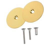 NOLITOY Plaque de Recouvrement Trou de Serrure Ronde en Acier Inoxydable Doré 67 Mm, Cache Serrure Haute Sécurité pour Porte D’entrée et Intérieure, Bouchon Trou Pêne Dormant, Accessoire