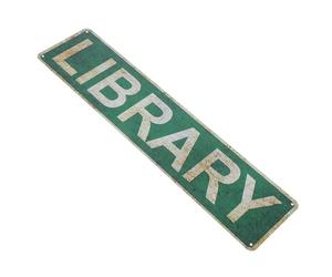 NOLITOY Plaque Murale en Métal Étain Rétro, Décoration Murale Littéraire Vintage pour Intérieur et Extérieur, Panneau de Bibliothèque Rustique 30x20 Cm, Décor de Librairie, Art Mural